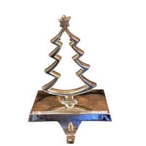 Soporte para Calcetines Navideños de Metal Plateado al por Mayor para Repisa de Chimenea, Colgador Festivo de Aluminio Niquelado para Calcetines de Navidad - Product Image 6