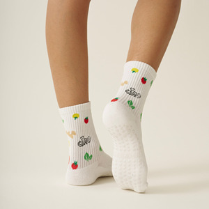 Chaussettes courtes personnalisées avec logo pour enfants, semelle antidérapante, coton blanc, style décontracté printemps - Product Image 3