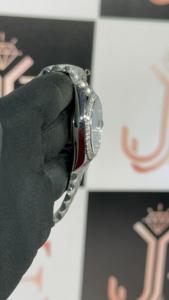 Montre-bracelet à quartz de luxe pour homme en acier inoxydable avec boîtier en alliage, cadran à chiffres romains, verre serti de diamants, 41 mm, étanche - Product Image 3