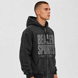 Hoodie Homme Streetwear Hip Hop Personnalisé Style Acid Wash Nouveautés 100% Coton Respirant - Product Image 5