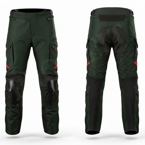 Pantalon de moto robuste, pantalon de motard protecteur, imperméable, coupe-vent, pantalon de motocross personnalisé avec protections pour les genoux - Product Image 2