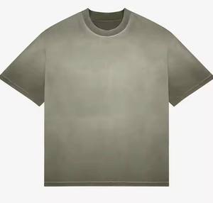 เสื้อยืดโอเวอร์ไซส์ลำลองสำหรับผู้ชาย เนื้อผ้าคอตตอนผสม นุ่มสบาย ระบายอากาศได้ดี แฟชั่นทันสมัย - Product Image 1