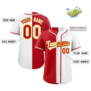 Ensemble de tenues de baseball respirantes en polyester, personnalisables avec impression par transfert thermique, logo sur mesure, grandes tailles - Product Image 5