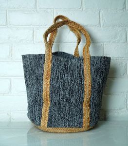 Bolsos de Mano de Yute Estilo Bohemio al por Mayor, Bolsos de Viaje Modernos de Tyntra para Mujer, Ideales para la Playa y Fiestas - Product Image 1