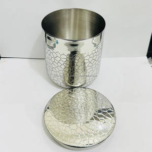 Modern Design Wholesale Stainless Steel <b>Polished</b> Handmade Eco-Friendly Christmas Candle Container Luxury Scented <b>Wax</b> Decorative - Product Image 2