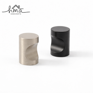 Modern Cylindrical Cabinet <b>Knob</b> Matte Black and Brushed Nickel <b>Drawer</b> Pull Minimalist Furniture Handle Kitchen Cupboard - Product Image 1