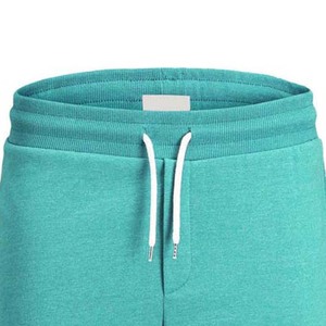 Pantalones Cortos Bermuda de Algodón Turquesa para Hombre con Cintura Ajustable con Cordón, Estilo Casual - Product Image 5