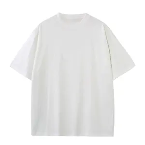 Bán buôn TEE Áo sơ mi nặng trọng lượng 100% cotton quá khổ người đàn ông trống T-Shirt 3D bọt Puff in màu đen trắng số lượng lớn tùy chỉnh t Áo sơ mi