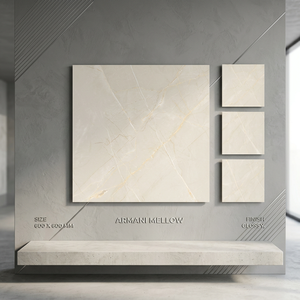 Azulejos de Porcelana Pulida Blancos de 600x600mm, 18mm/20mm, Efecto Mármol Brillante, Resistentes al Ácido, Modernos, para Interiores, Baños y Exteriores - Product Image 2