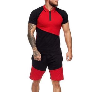 Conjunto de 2 piezas de algodón de alta calidad 2024 para hombre, camiseta y pantalones cortos de gran tamaño con logotipo personalizado, estilo informal, ropa de calle de verano - Product Image 2