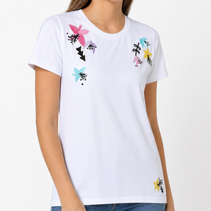 Camiseta Gráfica Ligera, Informal y Moderna para Actividades al Aire Libre, Camiseta Bordada para Mujer, Ropa Informal de Primera Calidad - Product Image 1