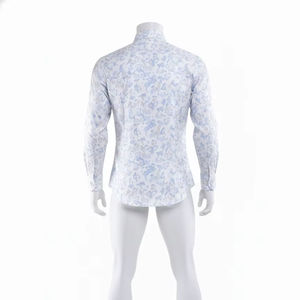 Camisa Casual con Cuello Mao, Impresión por Transferencia de Calor Personalizada Premium, 100% Poliéster Dobby, Transpirable, Ecológica, ODM - Product Image 2