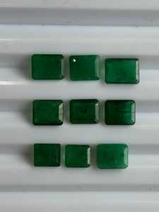Piedra Preciosa de Esmeralda de Zambia Natural Sin Tratar, Corte Octogonal Verde Intenso, Facetada, Hecha a Mano, para Joyería - Product Image 2