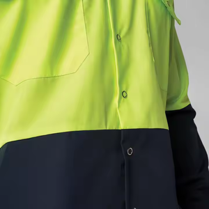 Camisa de Trabajo de Dos Tonos de Poliéster y Algodón de Alta Visibilidad con Logotipo Personalizado, Uniforme de Seguridad Reflectante para Trabajo, Granja, Seguridad e Industria - Product Image 5