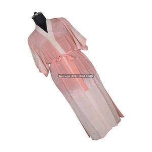 KL010 Kimono Vintage de Sari, Camisón Largo, ODM, Poliéster y Seda, Secado Rápido, para Mujer - Product Image 2