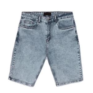 <b>mens</b> denim shorts casual streetwear light blue summer acid wash vintage knee length regular fit classic denim clothing - Product Image 6