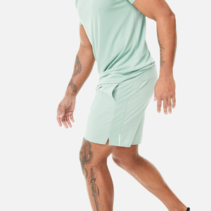 Ensemble short et t-shirt décontracté en tricot extensible (spandex/coton) pour homme, séchage rapide, idéal pour l'été - Product Image 3