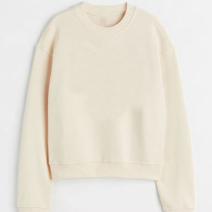 Sweat-shirt à capuche court oversize pour femme, coupe ample et décontractée, à ourlet brut, en molleton épais, à manches longues, avec impression personnalisée - Product Image 3