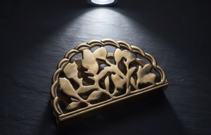 Servilletero de Metal con Diseño Floral Trenzado y Borde Texturizado para Cocina y Comedor, Venta al por Mayor - Product Image 5