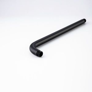 Braccio doccia a parete in acciaio inossidabile nero opaco da 20 pollici, extra fisso con flangia, accessorio per box doccia - Product Image 3
