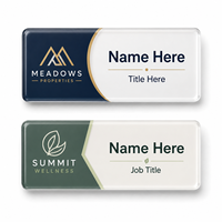 Badge d'identification personnalisé en acrylique durable de qualité supérieure, couleur et forme personnalisées, badge de nom d'employé, étiquettes de nom personnalisées pour bureau et hôtel, porte-badge avec logo imprimé
