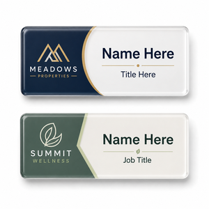 Placa de Identificación Acrílica Premium para Empleados, Personalizable para Oficina y Hotel, con Logotipo Impreso y Cierre Magnético - Product Image 4