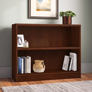 Modern Wooden Bookshelf Double Tier Rectangle Standing Type <b>For</b> Living Room Durable Lacquered <b>Storage</b> <b>Rack</b> - Product Image 1