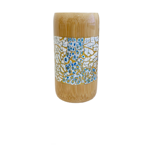 Vaso de bambú natural con incrustaciones de perlas Vasos de fibra de bambú Opciones al por mayor personalizables disponibles para marca única - Product Image 1