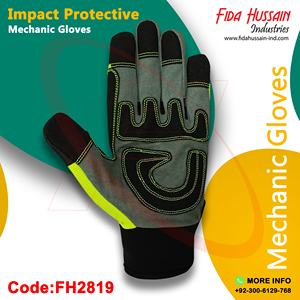 ถุงมือช่างออกแบบได้ตามต้องการถุงมือหนังป้องกันการกระแทกสำหรับใช้งานกลางแจ้งขายส่งจากปากีสถาน - Product Image 4