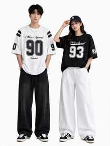 เสื้อยืดเจอร์ซีย์ผ้าฝ้าย 100% ทรงหลวมสำหรับผู้ชายและผู้หญิง เป็นมิตรกับสิ่งแวดล้อม โลโก้ด้านหน้า น้ำหนัก 300 กรัม ดีไซน์เรียบง่าย - Product Image 1