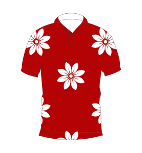 Polo à imprimé marguerite rouge, motif floral intégral, respirant, décontracté, sublimation, pour l'été - Product Image 4