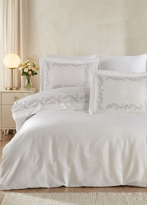Quang Thanh Embroidery Gray Wave Custom Wholesale Wearable Breathable Machine Washable 40-count Home 250TC Cotton Duvet Cover - Product Image 3
