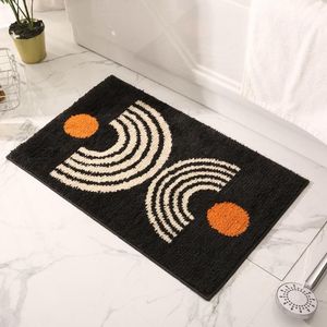 2025 Luxury Cotton Bath Mat Anti Slip Bathroom Rug Absorbent Bath Mat Blue & White Floor Rugs Machine Washable - Product Image 6