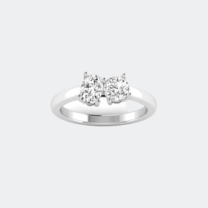 Anillo de Diamantes Toi Et Moi Ovalado Redondo de 1.00CTW - Product Image 2
