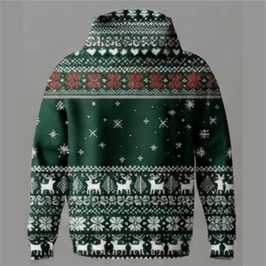 Sudadera con Capucha para Mujer con Diseño Navideño Naranja, Felpa de Algodón, Estilo Casual, Fabricante Personalizado, Proveedor Mayorista de Ropa de Pakistán - Product Image 4