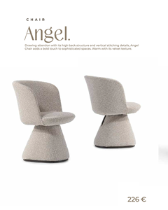 Chaise de salle à manger pivotante à dossier haut de style nordique moderne avec revêtement en velours et pieds en métal pour la maison et l'hôtellerie - Product Image 1