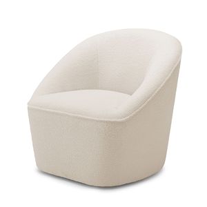 Poltrona Girevole Anson in Bouclé, Elegante Arredamento per Soggiorno - Product Image 3