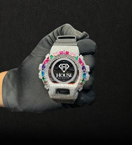 Reloj de lujo para hombre con caja de medio bisel y correa de goma, reloj con esfera digital para hombre y mujer, regalo - Product Image 1