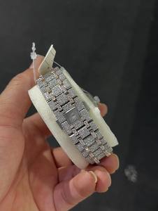 Montre de luxe en acier inoxydable, mouvement automatique, cristal saphir, moissanite VVS1, style hip-hop, pour homme, boîte, résistance à l'eau 10 bars - Product Image 2