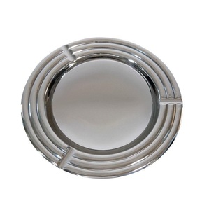 Cenicero Redondo de Aluminio Plateado Moderno, Cenicero de Lujo Antideslizante para Oficina y Hogar, Cenicero para Cigarros sin Humo, Cenicero Antioxidante - Product Image 1