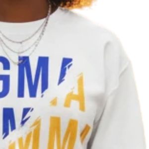 Sudadera Casual de Forro Polar con Estampado Gráfico de la Hermandad Griega Sigma Gamma Rho, Cuello Redondo, Blanca, para Mujer - Product Image 3