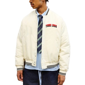 OEM Varsity Jacket 100% Wool Soft Warm Breathable Embroidery Logo School College Stand Collar Button Closure <b>Coat</b> - Product Image 1