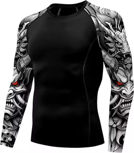 Rash Guard al por Mayor con Logotipo Personalizado, Rash Guards para MMA, BJJ, Jiu Jitsu, Manga Corta para Mujer, Tallas Grandes para Hombre, Conjunto de Surf - Product Image 5