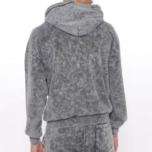 Nouvel arrivage : Survêtement décontracté à capuche en coton délavé, 100 % coton, haute qualité, durable - Product Image 4