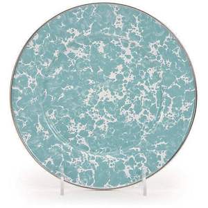 Assiette de Présentation Métallique Florale Verte 13'' Style Vintage à Bord Festonné en Acier pour Mariages, Événements et Décoration de Table – Vente en Gros - Product Image 3