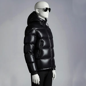 Doudoune matelassée brillante personnalisée pour homme – Manteau d'hiver imperméable et chaud avec capuche pour le streetwear et les activités de plein air - Product Image 3