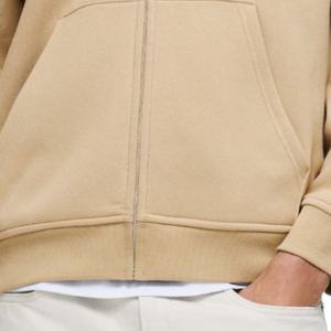 Sweat à capuche zippé ample de haute qualité en mélange de coton confortable – Fabricant de vêtements sous marque privée - Product Image 6