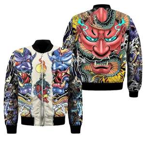Blouson Bomber Réversible Personnalisé Double Dragon Phénix pour Hommes – Tendance, Logo Avant en Toile, Souvenir, Haute Qualité – Vente en Gros - Product Image 4