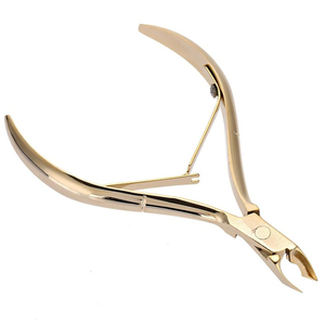 Coupe-cuticules professionnel en acier inoxydable finition or miroir, produit tendance pour salons de beauté haut de gamme - Product Image 1