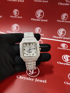 Luxe 2025 meilleur vendeur à la mode suisse en acier inoxydable diamant montre-bracelet Vvs glacé montres cadeau d'anniversaire - Product Image 6